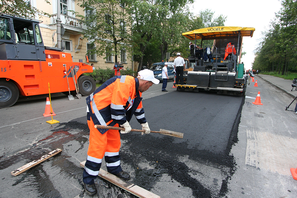 Ремонт дорог в Киришском районе